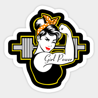 Girls who lift, fitness girl, gym girl Sticker